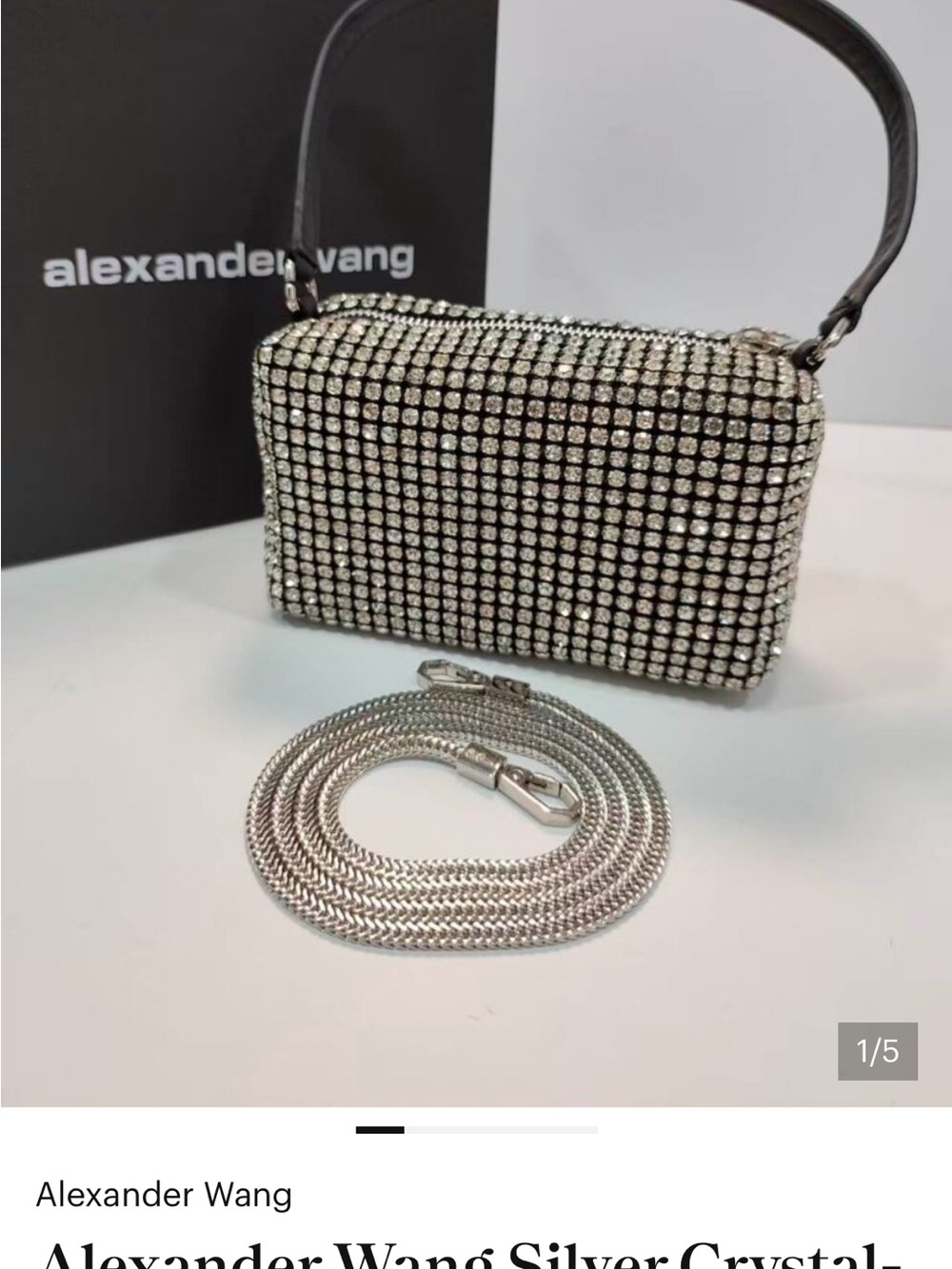 Alexander Wang Heiress
Crystal Silver Mini Bag, NWT - Picture 6 of 17
